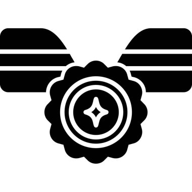 Uçak havacılık simgesi katı biçimde simgelendirildi