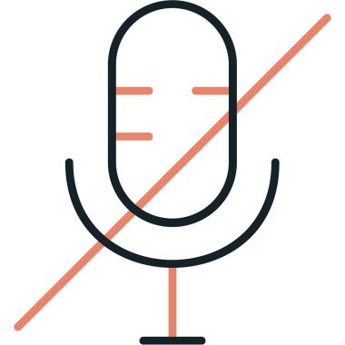 mikrofon simgesi vektör illüstrasyonu