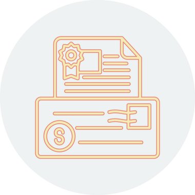 belge düz vektör simgesi