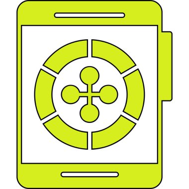 Akıllı telefon simgesinin vektör illüstrasyonu