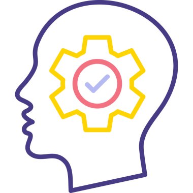 Beyin. Web simgesi basit tasarım