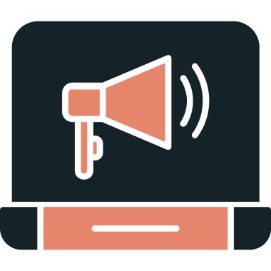 Megafon. Vektör simgesi. resimleme.