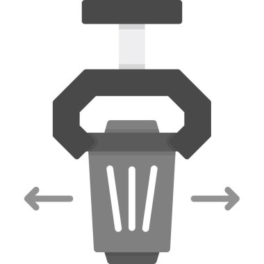 Çöp simgesi vektör illüstrasyonu