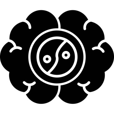 Bir adamın siyah beyaz simgesinin vektör çizimi