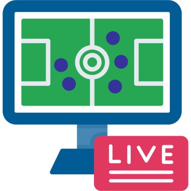 Canlı akış vektör simgesi