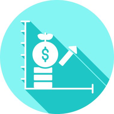 İş ve finans simgesinin vektör illüstrasyonu