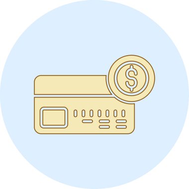 Kredi kartı ikonu vektör illüstrasyonu