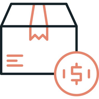 Kutu. Web simgesi basit illüstrasyon