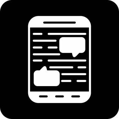 mobil sohbet simgesi, basit biçim