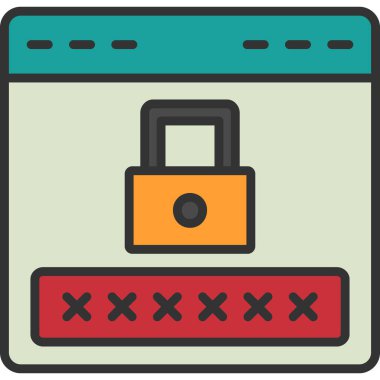 Parola koruma simgesini Doldurulmuş dış hat biçiminde kilitle