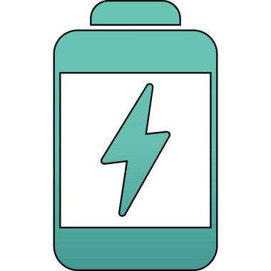 pil simgesi, modern vektör illüstrasyon tasarımı