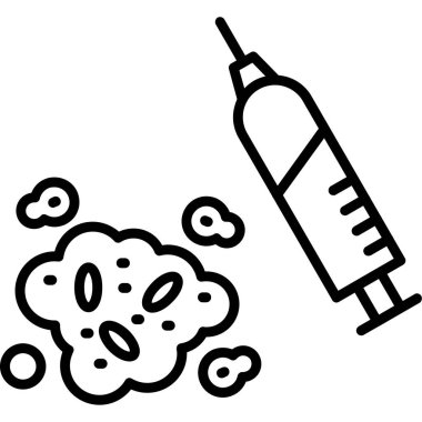 Aşı. Web simgesi basit illüstrasyon