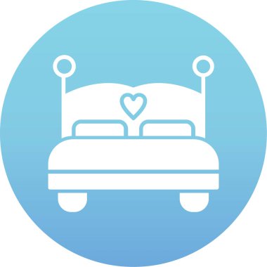 Yatağa. Web simgesi basit illüstrasyon