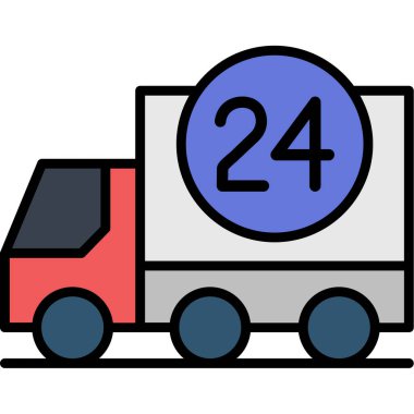 Kamyon. Web simgesi basit illüstrasyon