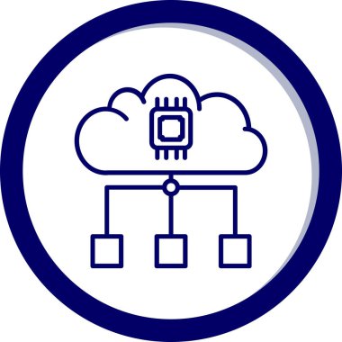 Bulut. Web simgesi basit tasarım