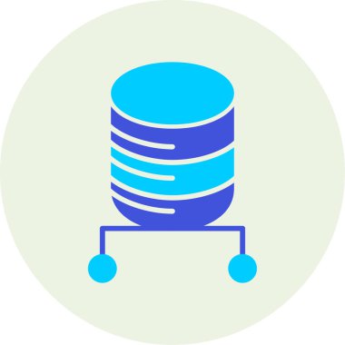 veritabanı. Web simgesi basit illüstrasyon