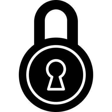 Kilit. Web simgesi basit illüstrasyon