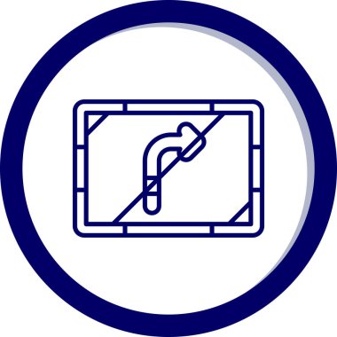 Mavi bir simgenin vektör illüstrasyonu