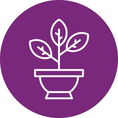 Bitki simgesinin vektör illüstrasyonu