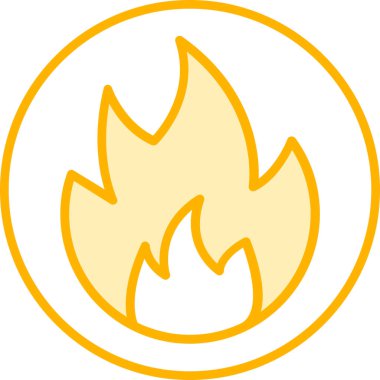 Alevler. Web simgesi basit illüstrasyon