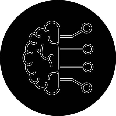 Beyin. Web simgesi basit illüstrasyon