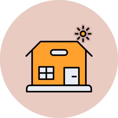 ev simgesi, vektör illüstrasyonu