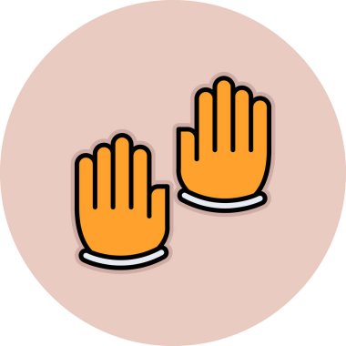 Bir el simgesinin vektör illüstrasyonu