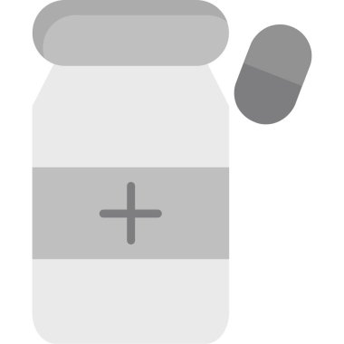 İlaç şişesi vektör simgesi.