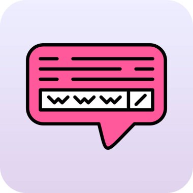 Web sohbet ileti simgesi