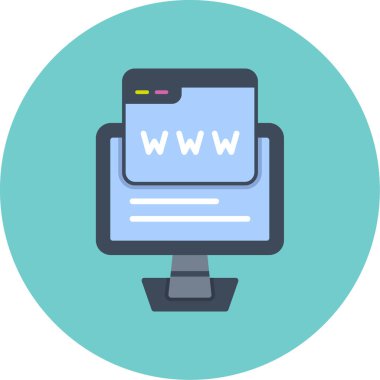Web tasarımı. Ağ simgesi. Web simgesi