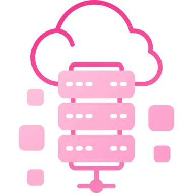 Bulut. Web simgesi basit illüstrasyon