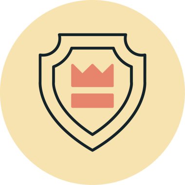 kalkan ikon vektör illüstrasyonu