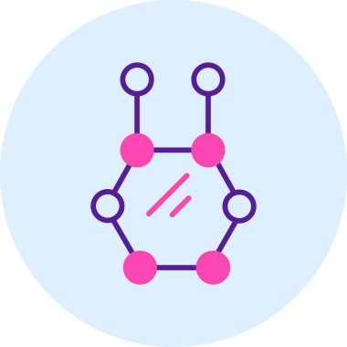 Molekül. Web simgesi basit illüstrasyon