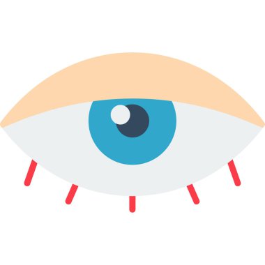 Göz Düz Vektör Simgesi