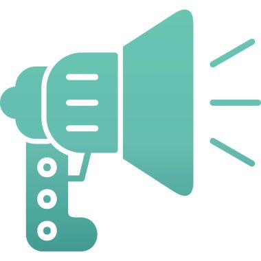 Megafon ikonu vektör illüstrasyonu