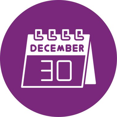 Tek bir günlük takvimdeki 30 Aralık tarihi