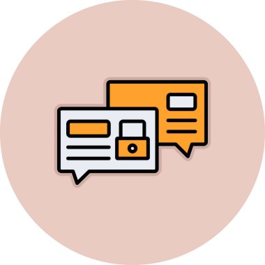 Sohbet simgesi vektör illüstrasyonu