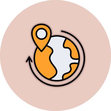 harita konumu ikon vektör illüstrasyonu