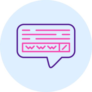 Konuş. Web simgesi basit illüstrasyon