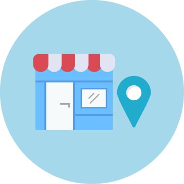 konum pin simgesi vektör illüstrasyonu