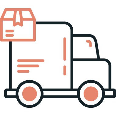 Teslimat. Web simgesi basit illüstrasyon