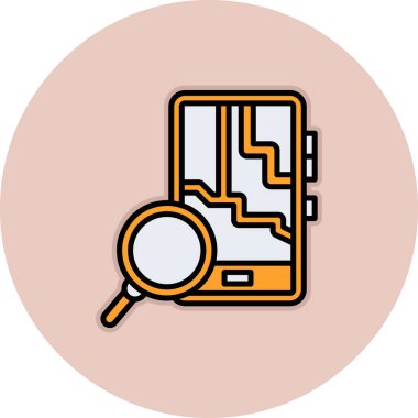 Arama simgesi vektör illüstrasyonu