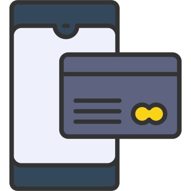 Kart kredi kartı simgesi doldurulmuş ana hatlar biçiminde