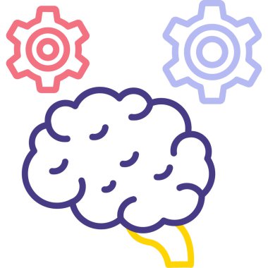 Çizgi film beyninin vektör çizimi