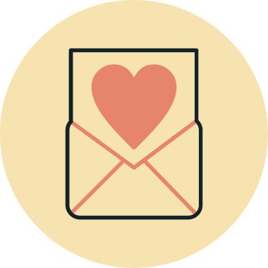 zarf harf simgesi, vektör illüstrasyonu