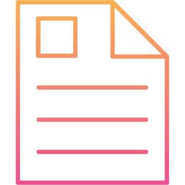 Belge. Web simgesi basit illüstrasyon