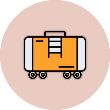 Bir tren simgesinin vektör illüstrasyonu