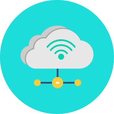 bulut bağlantı ikonu vektör illüstrasyonu