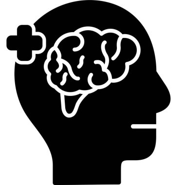 Beyin. Web simgesi basit tasarım