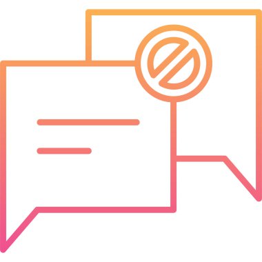 Sohbet simgesinin vektör illüstrasyonu